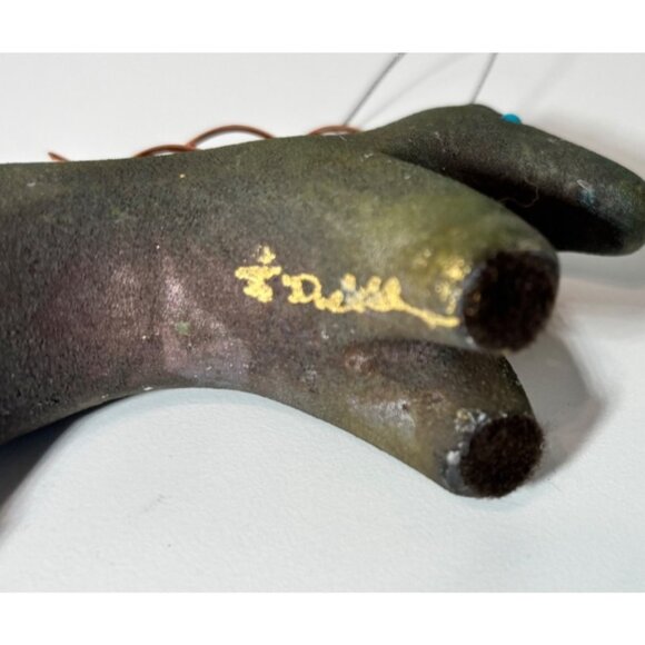 Raku Spirit Pony Horse Signed by Artist Jeremy Diller Horse Clay Folk Art - Picture 5 of 6